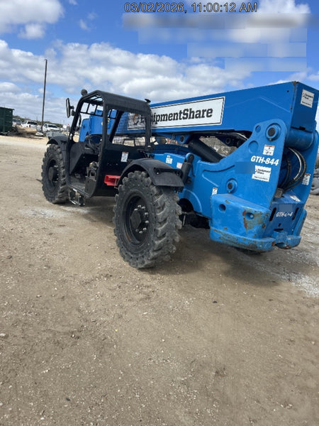 2019 Genie GTH-844 Canopy, Solid RT Tires, LED Work Lights, Beacon 60" QA Carriage, 48" Forks