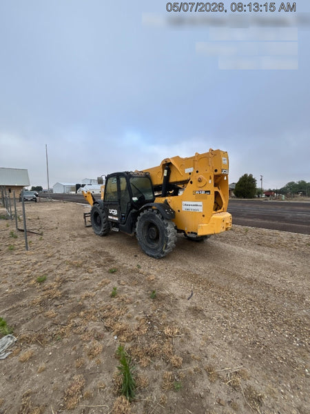 2019 JCB 512-56 Enclosed Cab, 109 HP, Solid Tires, Worklights, Beacon, Aux Hydraulics, Lifting Eye w/60" Carriage/60" Forks