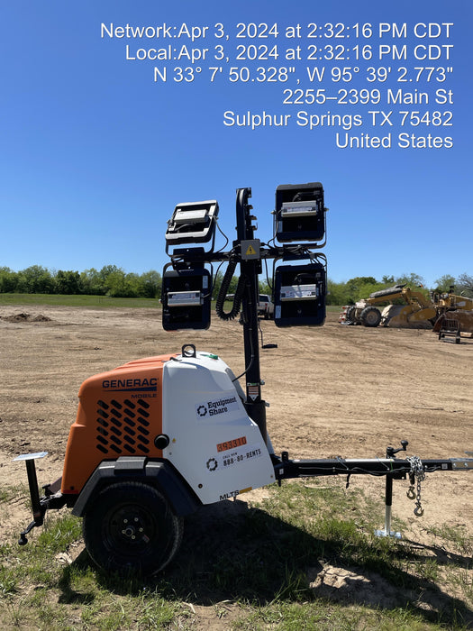 2024 Generac MLT2 Diesel, Flex Switch 120V Input, Powerzone Controller, 
(4) 320W LED Lights, 4kW Generator, 39.9 Gal Fuel Tank, 2" Ball, T3