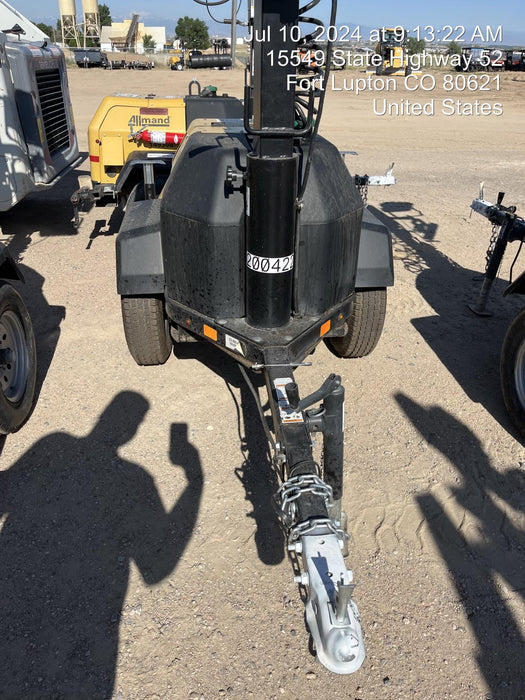 2022 Allmand NLV3GR (4) LED Light Fixture 350W, 23' Vertical Mast, 3kW Prime, Towable, Deep Sea L401, Leveling Jacks, Yanmar T4F 5.8hp