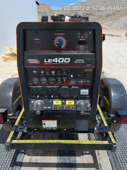 2022 Lincoln Electric LE400 Kubota V1505, Trlr, Cable Rack, Light Kit, ES Decals, T3