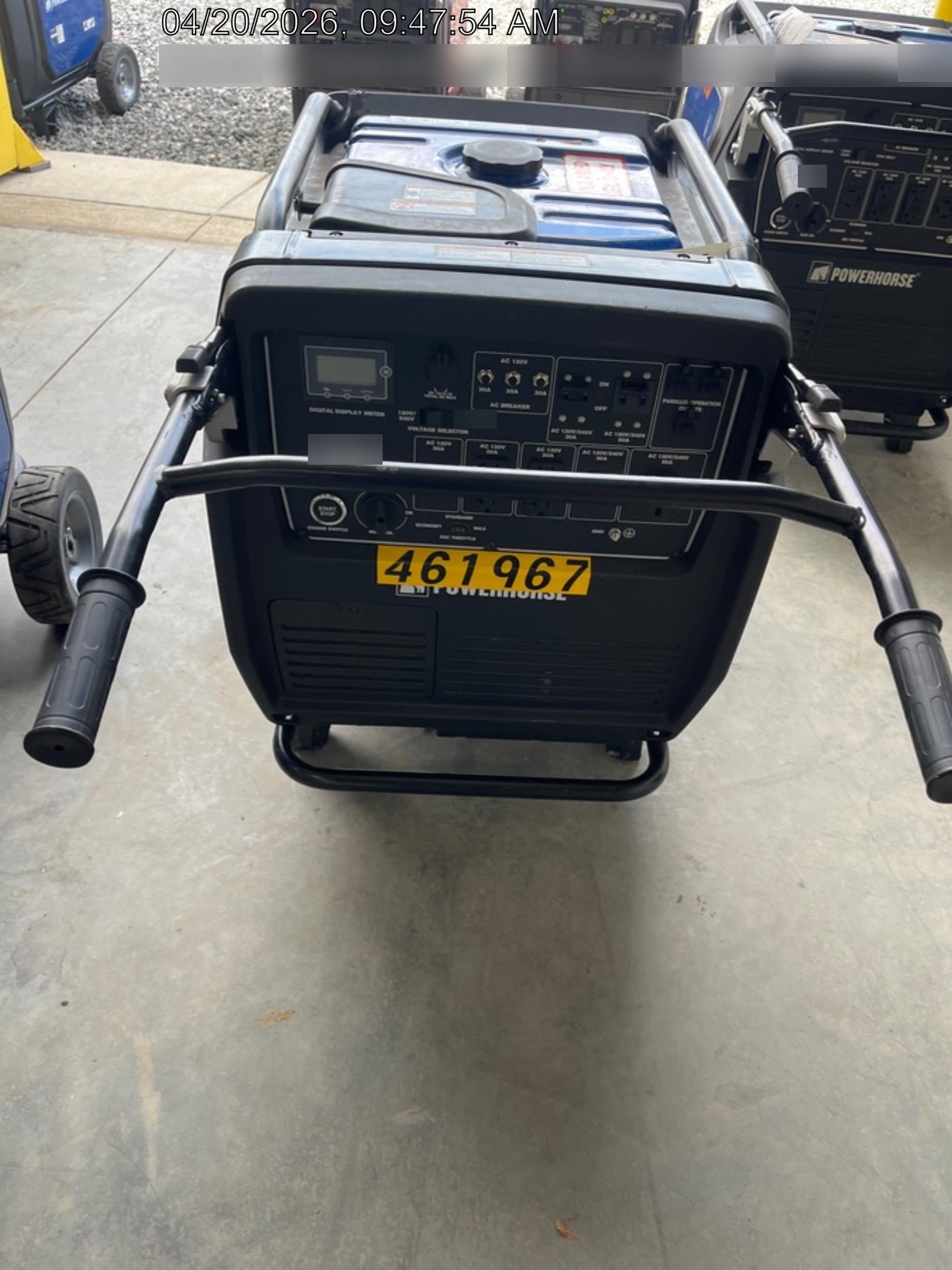 2024 Powerhouse POWERHOUSE7500I Powerhorse Inverter Generator, 7,500 Surge Watts, 6,500 Rated Watts, Electric Start, Gasoline, 6.6 Gal Capacity, Part # 74006