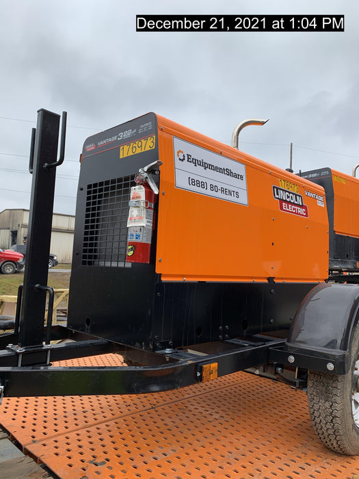 2021 Lincoln Electric Vantage 322 Vantage 322 Ready Pak 3 w/ Decals, ORANGE (includes trailer, cable rack, fender light kit) NO Telematics