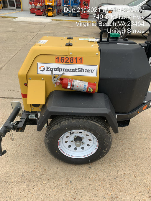 2021 Allmand NLV3GR (4) LED Light Fixture 350W, 23' Vertical Mast, 3kW Prime, Towable, Deep Sea L401, Leveling Jacks, Yanmar T4F 5.8hp