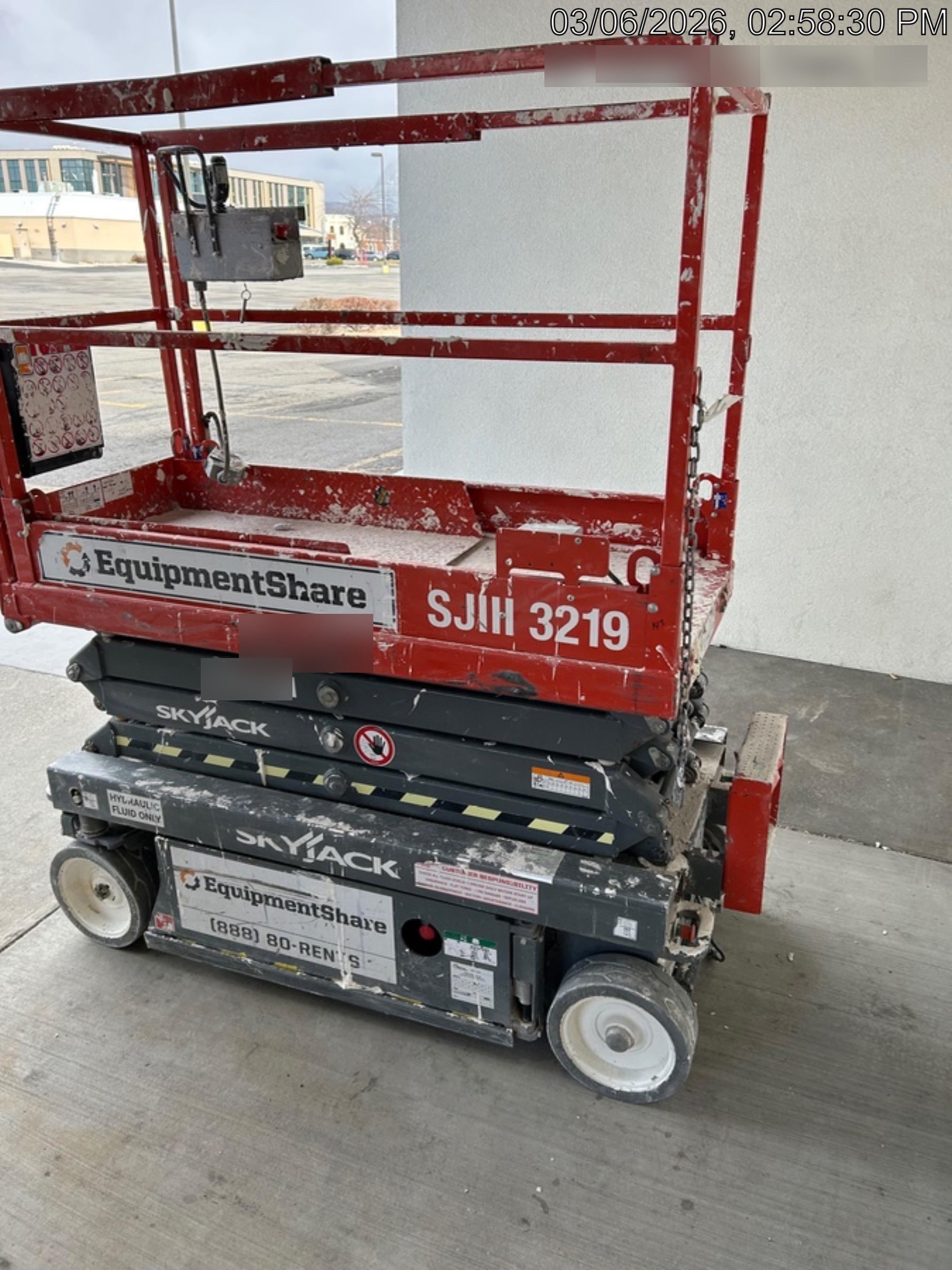2019 Skyjack SJIII-3219 Standard Options