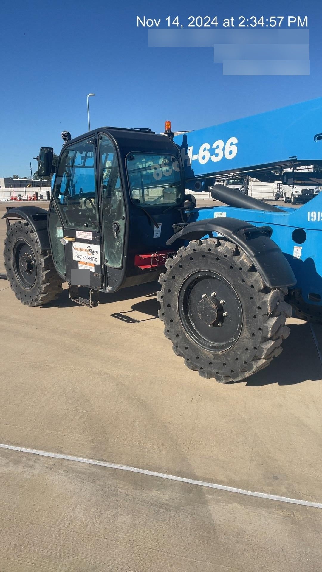 2018 Genie GTH-636 Genie GTH-636 w/Enclosed Cab w/HVAC, Work Lights, Solid Tires, Beacon, 48" Carriage and Forks