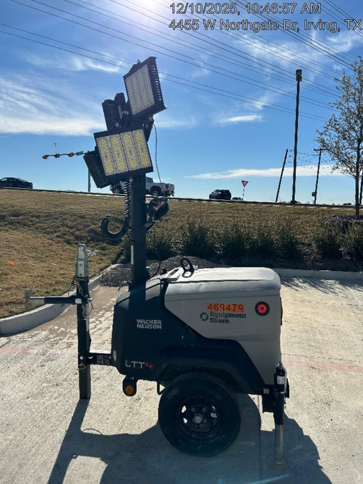 2024 Wacker Neuson LTT4 Diesel, Kohler KDW702, Deep Sea Controller, Auto Start, LED 320W, Bypass Outlet, T3