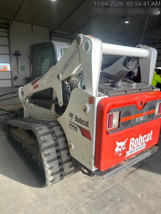2022 Bobcat T770 92hp Doosan Diesel, Cab/Heat/Air, Rubber Tracks, Manual QC