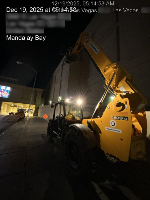 2020 JCB 509-42 Canopy, Solid Tires, Work Lights, Beacon, Aux Hydraulics, Back up Alarm, Lifting Eye, ES Decals