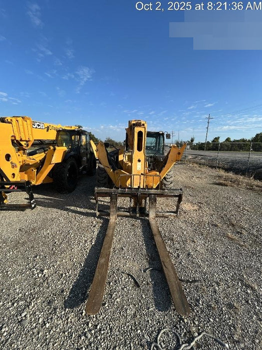 2019 JCB 512-56 Enclosed Cab, 109 HP, Solid Tires, Worklights, Beacon, Aux Hydraulics, Lifting Eye w/60" Carriage/60" Forks