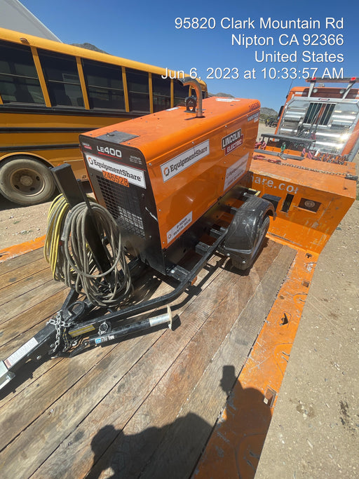 2022 Lincoln Electric LE400 Kubota V1505, Trlr, Cable Rack, Light Kit, ES Decals, T3