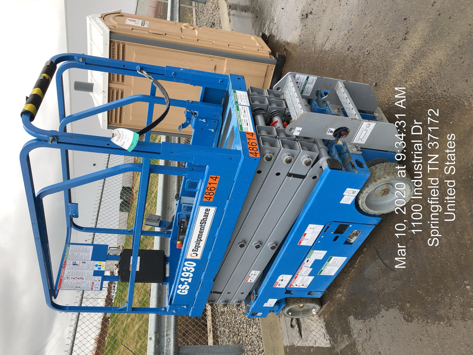 2019 Genie GS-1930 Fixed Rails with Chain Entry