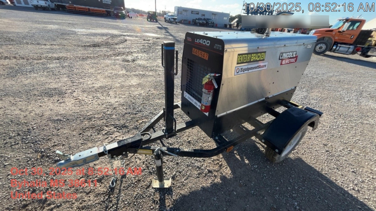 2024 Lincoln Electric LE400 Kubota V1505, Trlr, Cable Rack, Light Kit, ES Decals, T3
