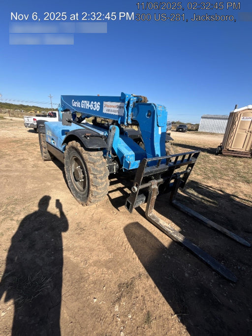 2018 Genie GTH-636 Genie GTH-636 w/Open ROPS, Solid Tires, Work Light/Beacon, 48" Carriage and Forks