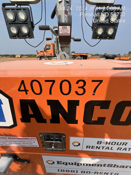 2024 Wanco WLTT-4MM4K Diesel, Deep Sea Controller, Shore Power Plug, Auto Start, (4) 350W LED Floodlights, 4kW Generator, 60 Gal Fuel Tank, 2" Ball, T3