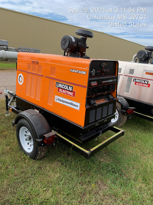 2021 Lincoln Electric Vantage 549X Ready Pak 3, ORANGE (includes trailer, cable rack, fender light kit)