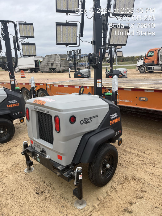 2024 Wacker Neuson LTT4 Diesel, Kohler KDW702, Deep Sea Controller, Auto Start, LED 320W, Bypass Outlet, T3