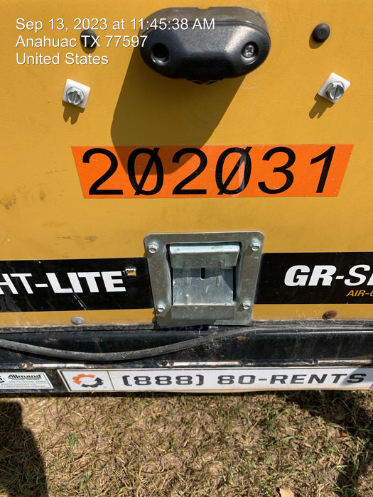 2022 Allmand NLV3GR (4) LED Light Fixture 350W, 23' Vertical Mast, 3kW Prime, Towable, Deep Sea L401, Leveling Jacks, Yanmar T4F 5.8hp