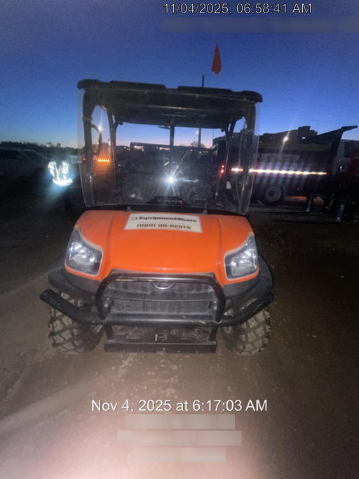 2022 Kubota RTV-X1140W-H Plastic Canopy, Windshield Acrylic Clear, LED Strobe Light, Wire Harness Kit, Back up Alarm
