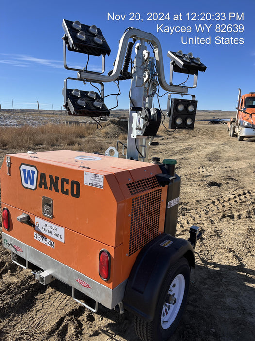 2024 Wanco WLTT-4MM4K Diesel, Deep Sea Controller, Shore Power Plug, Auto Start, (4) 350W LED Floodlights, 4kW Generator, 60 Gal Fuel Tank, 2" Ball, T3