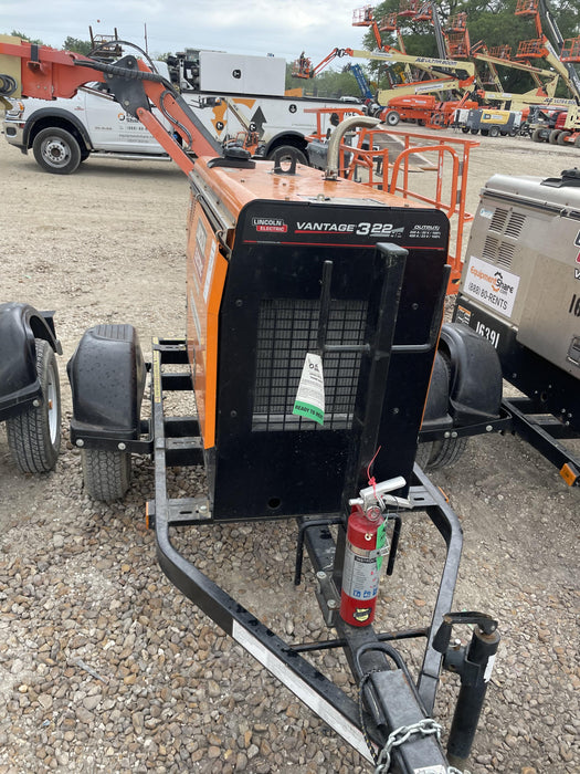 2021 Lincoln Electric Vantage 322 Vantage 322 Ready Pak 3 w/ Decals, ORANGE (includes trailer, cable rack, fender light kit) NO Telematics