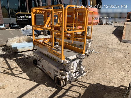Custom Equipment HB-1430 <ul>
 <li>Hy-Brid Scissor Lift</li>
  <li>Platform capacity up to 670 lbs.</li>
  <li>Working height up to 20 ft</li>
  <li>Weighs under 1,700 lbs.</li>
  <li>Non-marking wheels </li>
</ul>