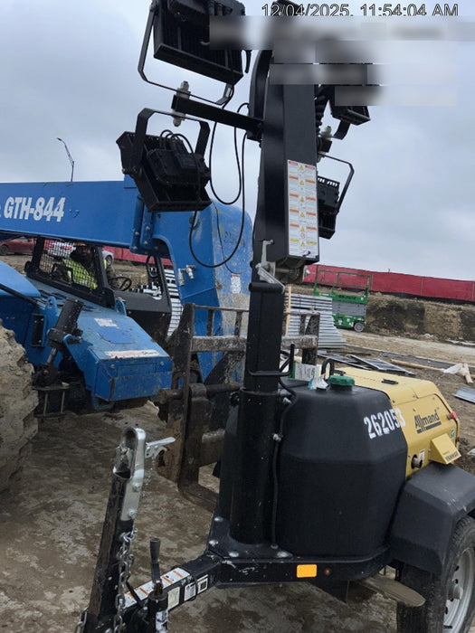 2022 Allmand NLV3GR (4) LED Light Fixture 350W, 23' Vertical Mast, 3kW Prime, Towable, ES Decals, T3