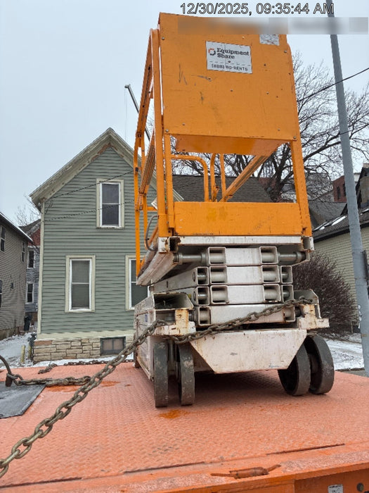 Custom Equipment HB-1430 <ul>
 <li>Hy-Brid Scissor Lift</li>
  <li>Platform capacity up to 670 lbs.</li>
  <li>Working height up to 20 ft</li>
  <li>Weighs under 1,700 lbs.</li>
  <li>Non-marking wheels </li>
</ul>