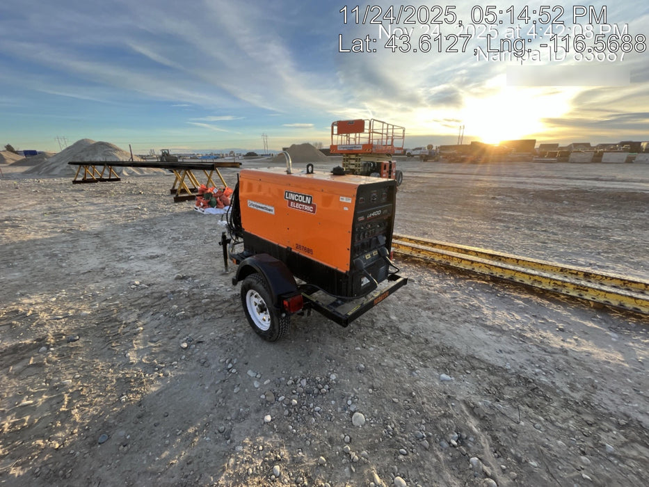 2023 Lincoln Electric LE400 Kubota V1505, Trlr, Cable Rack, Light Kit, ES Decals, T3