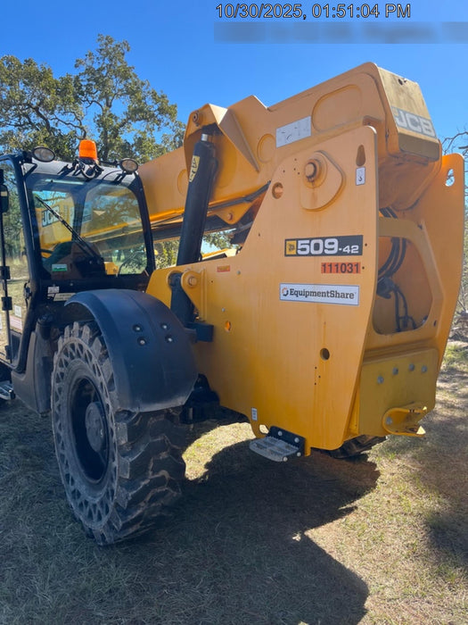 2020 JCB 509-42 Cab/Heat/Air, Solid Tires, Work Lights, Beacon, Aux Hydraulics, Back up Alarm, Lifting Eye, ES Decals