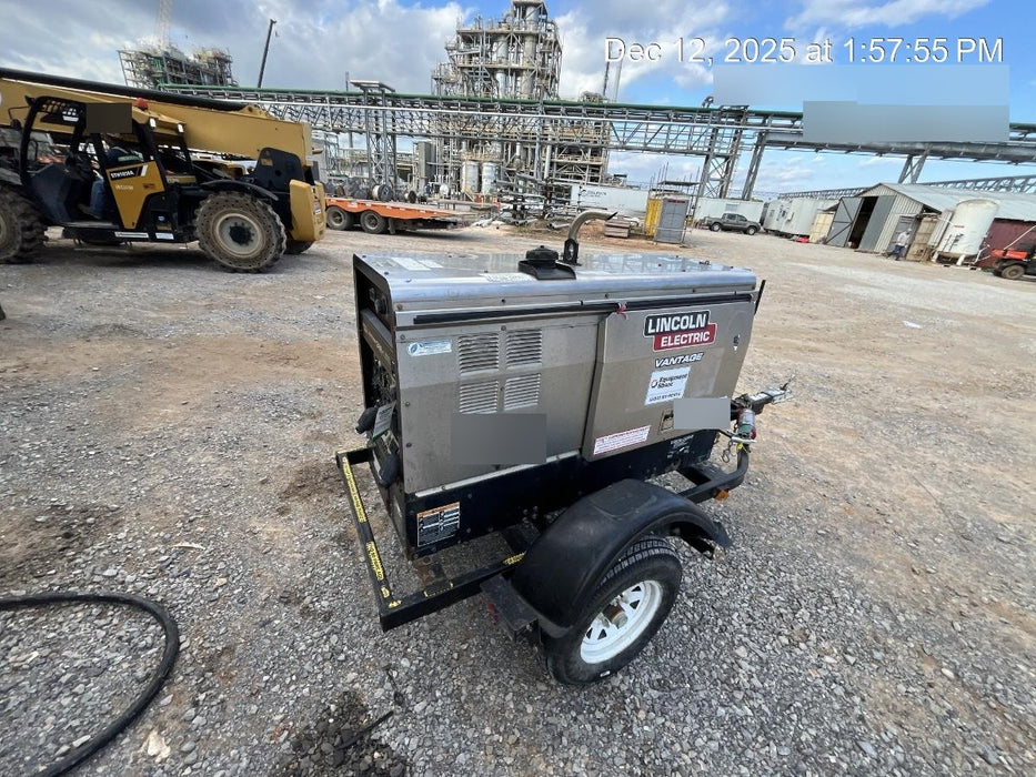 2019 Lincoln Electric Vantage 322 Lincoln Vantage 322 Welder w/Trailer, Light Kit, Cable Rack