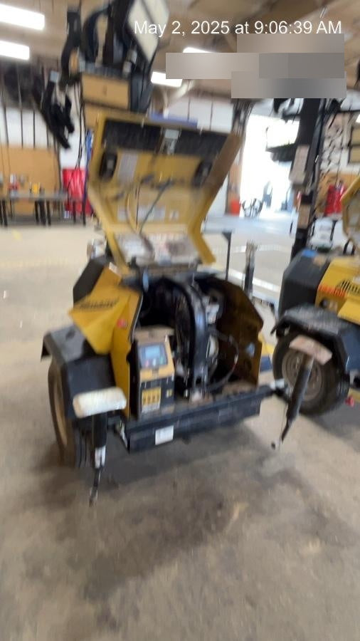 2021 Allmand NLV3GR (4) LED Light Fixture 350W, 23' Vertical Mast, 3kW Prime, Towable, Deep Sea L401, Leveling Jacks, Yanmar T4F 5.8hp