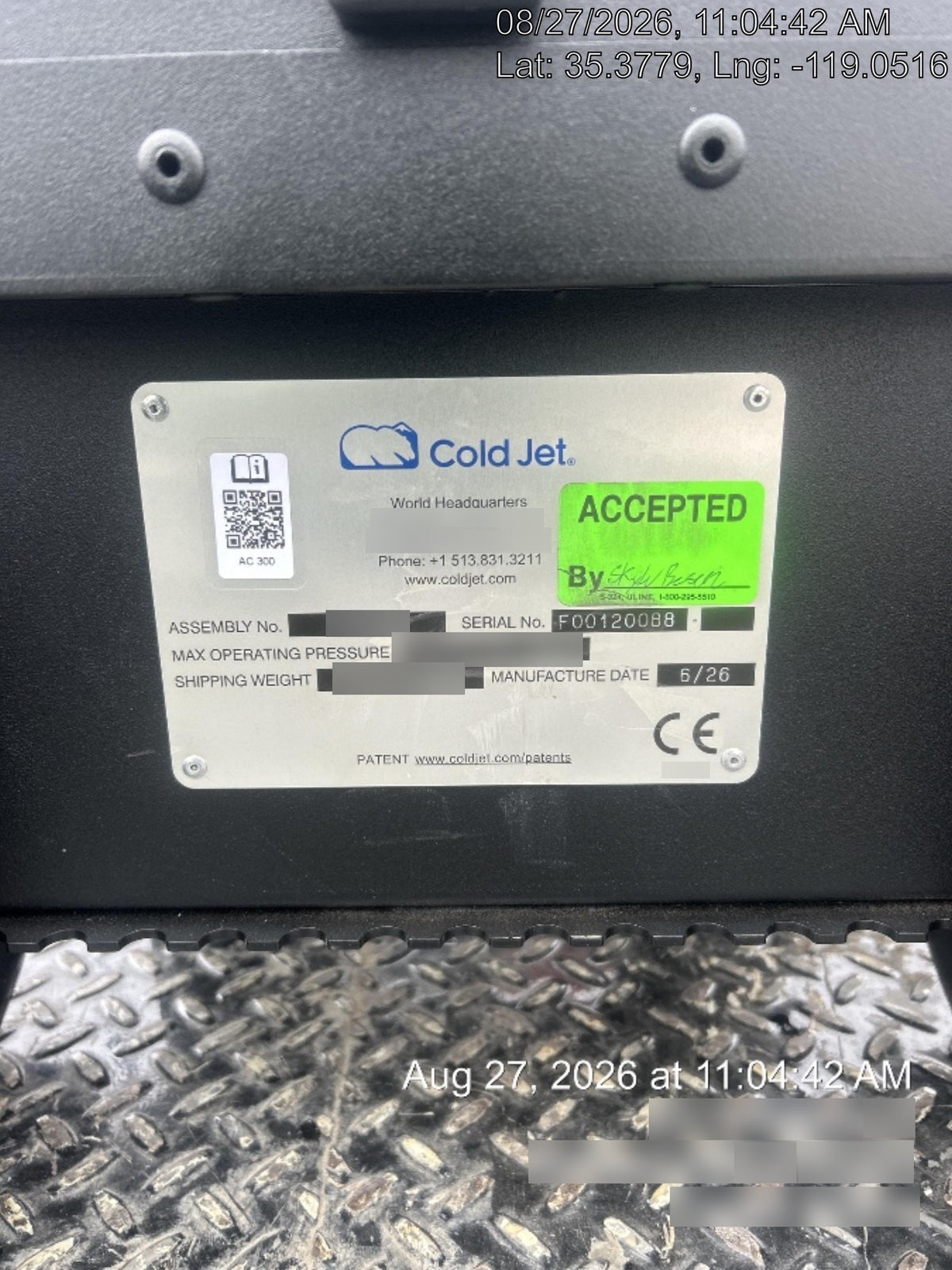 2026 COLD JET 2M0055
