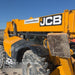 2019 JCB 512-56 Enclosed Cab, 109 HP, Solid Tires, Worklights, Beacon, Aux Hydraulics, Lifting Eye w/66" Carriage/60" Forks