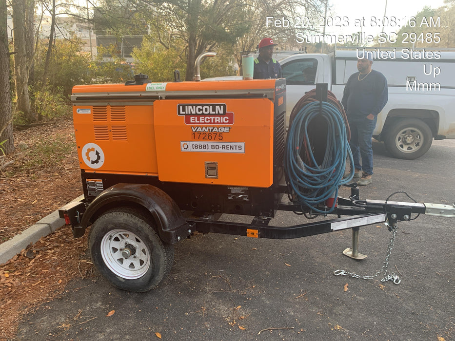 2021 Lincoln Electric Vantage 322 Vantage 322 Ready Pak 3 w/ Decals, ORANGE (includes trailer, cable rack, fender light kit) NO Telematics