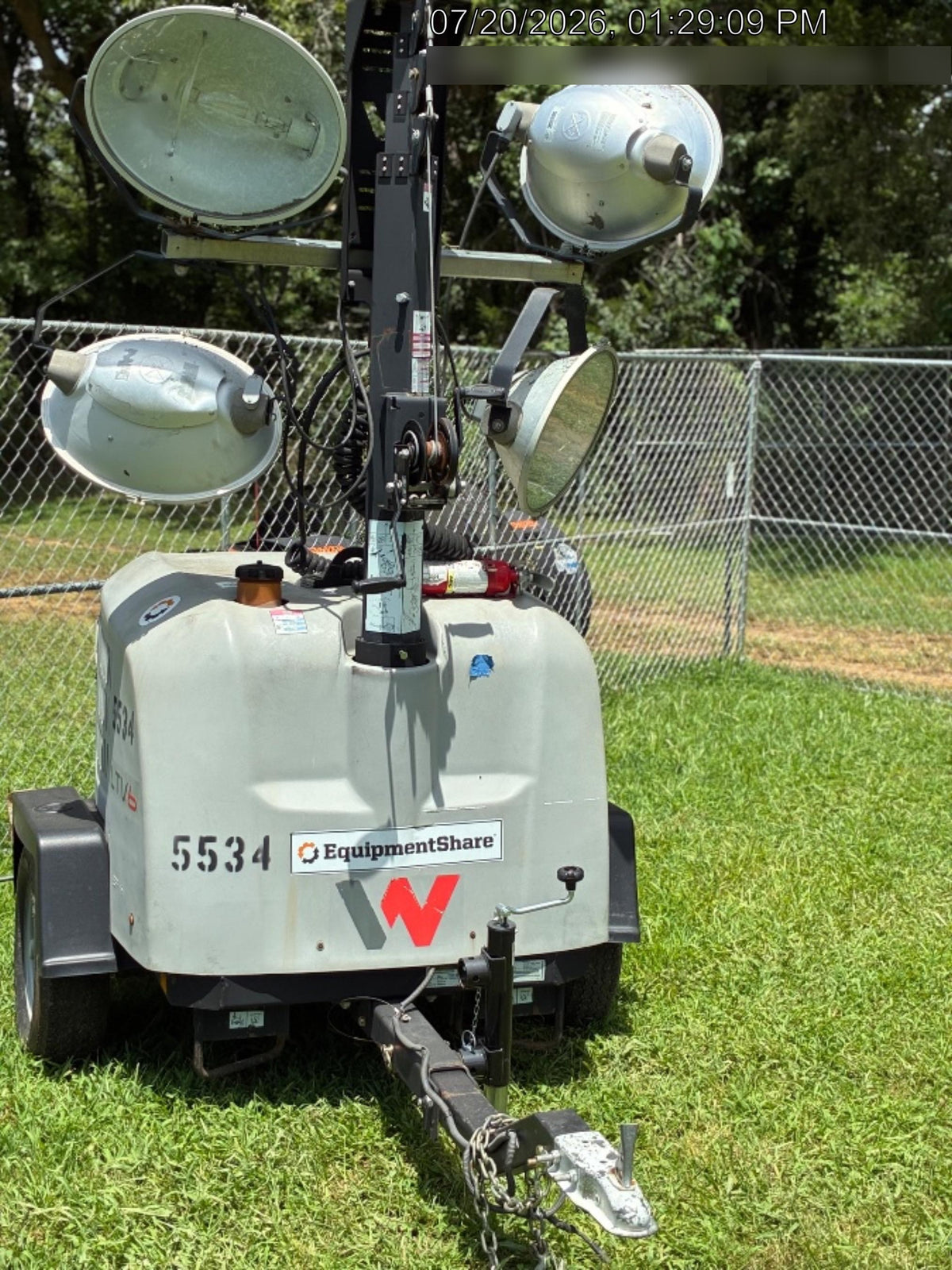 2017 Wacker Neuson LTV6L-MH Wacker Neuson 6 kW Towable Light Generator