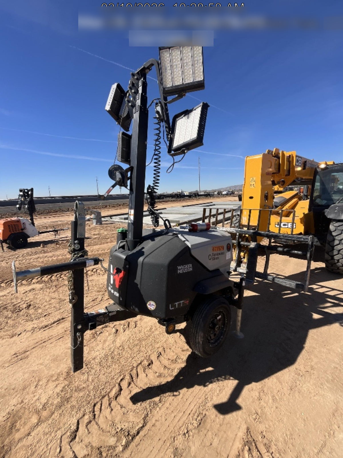 2024 Wacker Neuson LTT4 Diesel, Kohler KDW702, Deep Sea Controller, Auto Start, LED 320W, Bypass Outlet, T3