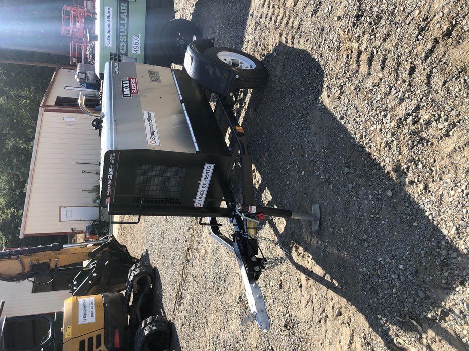 2019 Lincoln Electric Vantage 322 Ready-Pak 3, Two Wheel Trailer, Fender and Light Kit, Cable Rack