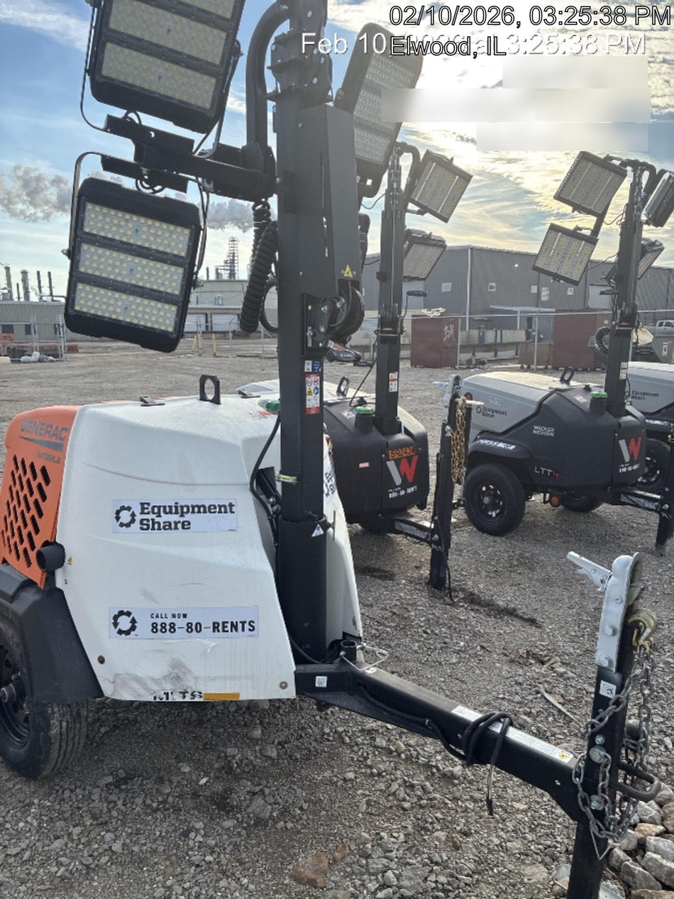 2024 Generac MLT2 Diesel, Flex Switch 120V Input, Powerzone Controller, 
(4) 320W LED Lights, 4kW Generator, 39.9 Gal Fuel Tank, 2" Ball, T3