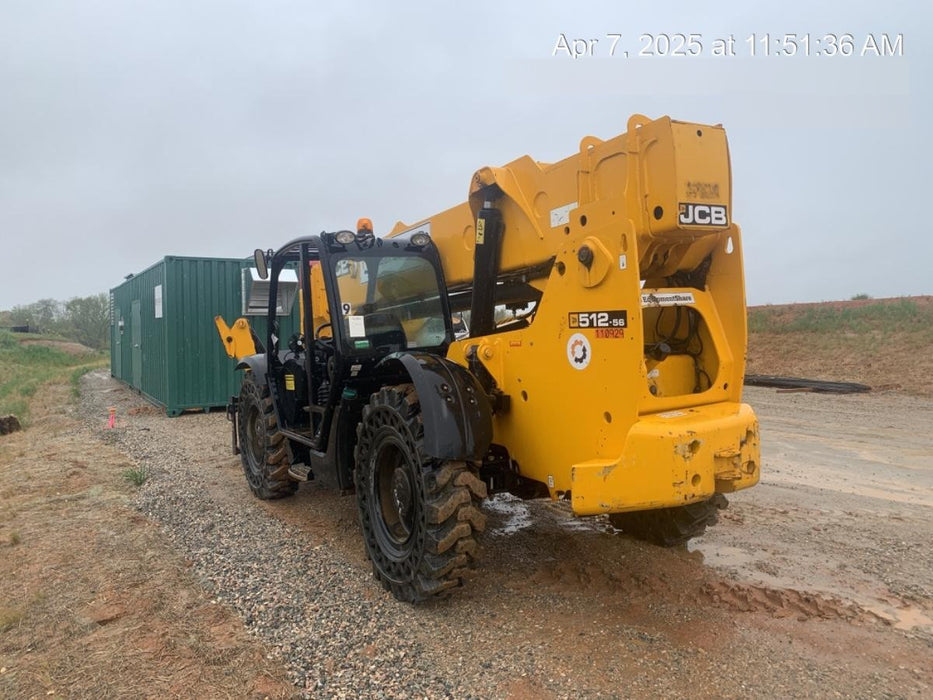 2020 JCB 512-56 Canopy, 74Hp, Solid Tires, Work Lights, Beacon, Aux Hydraulics, Back up Alarm, Lifting Eye, ES Decals