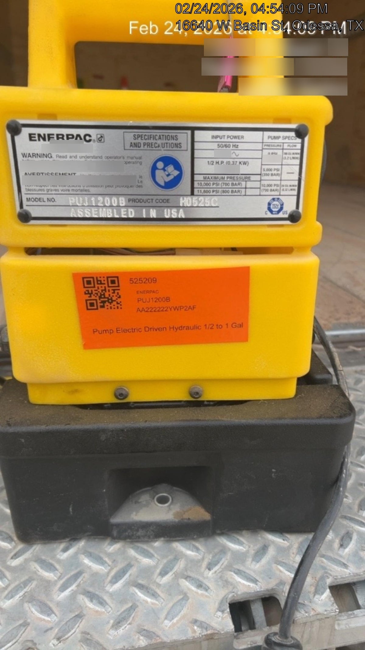 2025 ENERPAC PUJ1200B