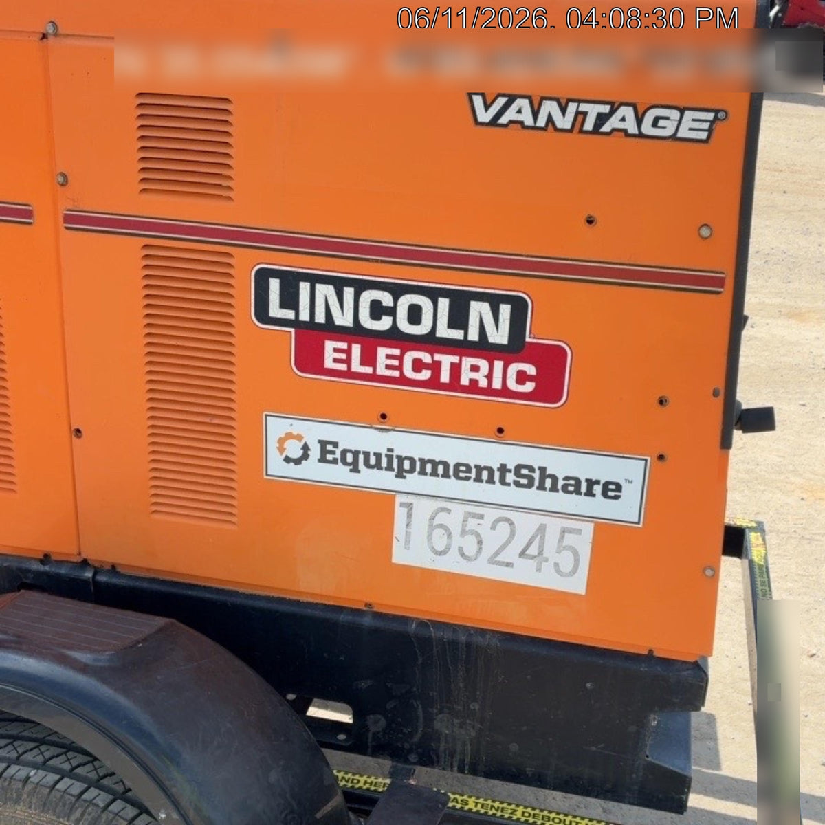 2021 Lincoln Electric Vantage 549X Ready Pak 3, ORANGE (includes trailer, cable rack, fender light kit)