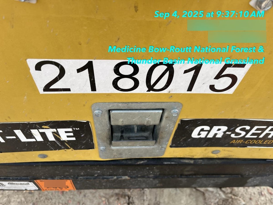 2022 Allmand NLV3GR (4) LED Light Fixture 350W, 23' Vertical Mast, 3kW Prime, Towable, Deep Sea L401, Leveling Jacks, Yanmar T4F 5.8hp