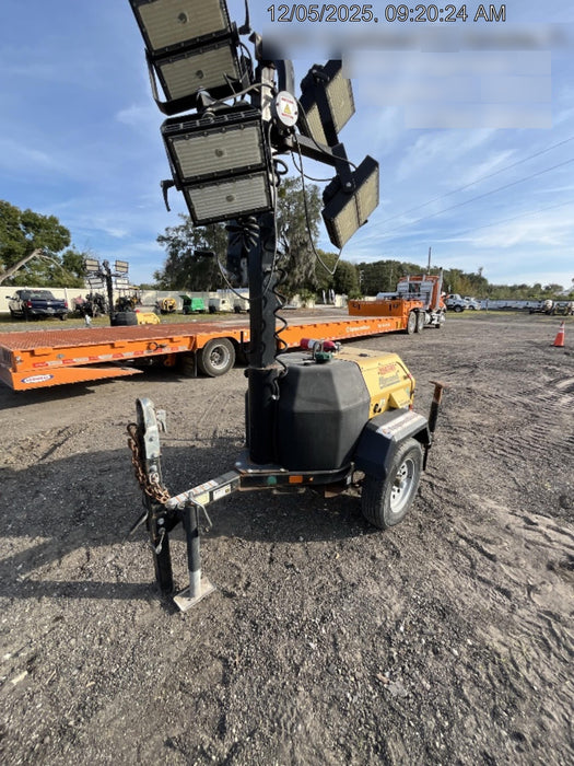 2022 Allmand NLV3GR (4) LED Light Fixture 350W, 23' Vertical Mast, 3kW Prime, Towable, ES Decals, T3