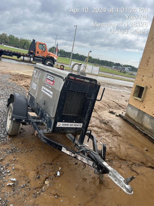 2019 Lincoln Electric Vantage 322 Lincoln Vantage 322 Welder w/Trailer, Light Kit, Cable Rack
