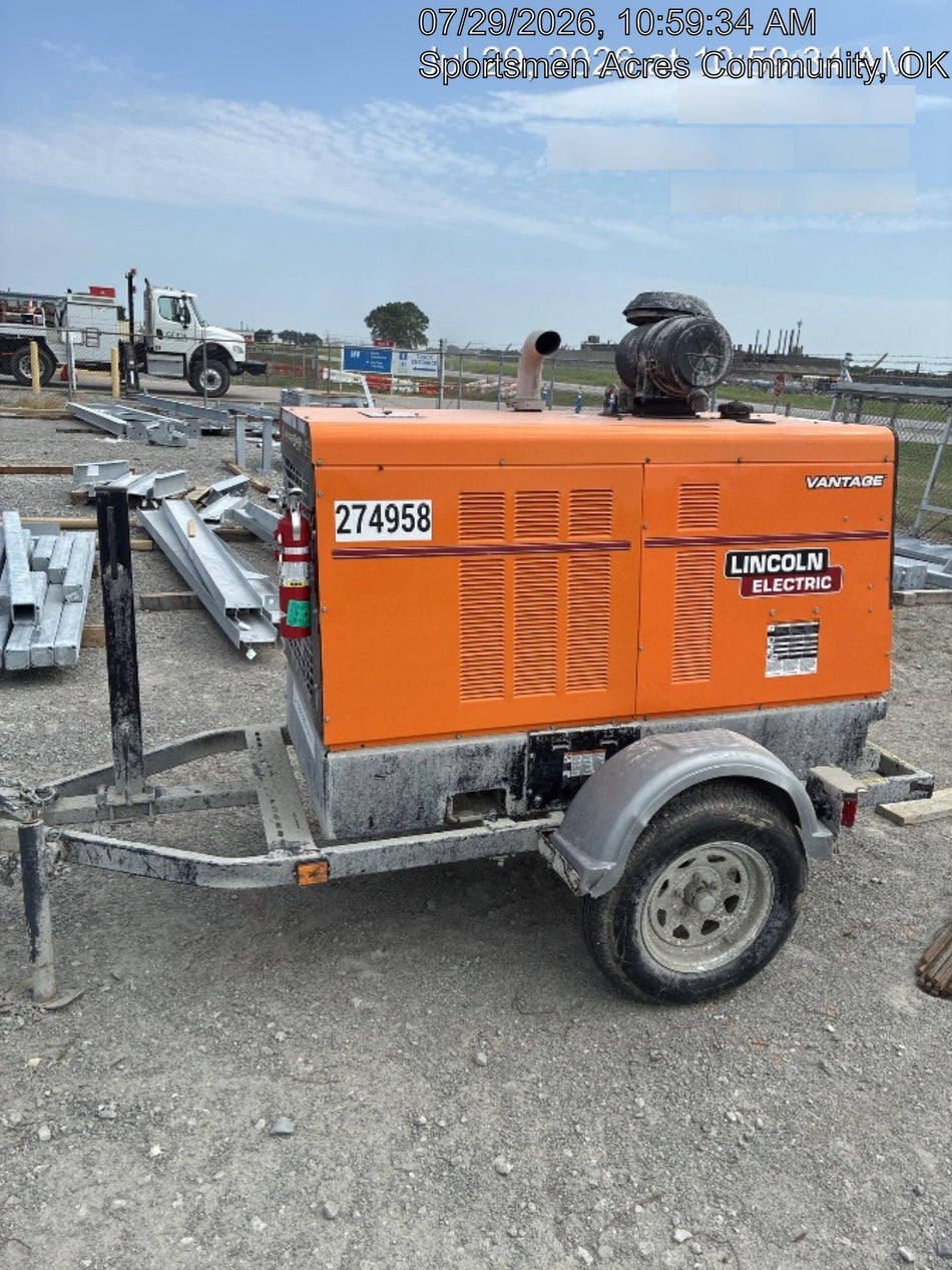 2022 Lincoln Electric Vantage 549X Crosslink Technology, Trailer Mounted, ES Decals, T3