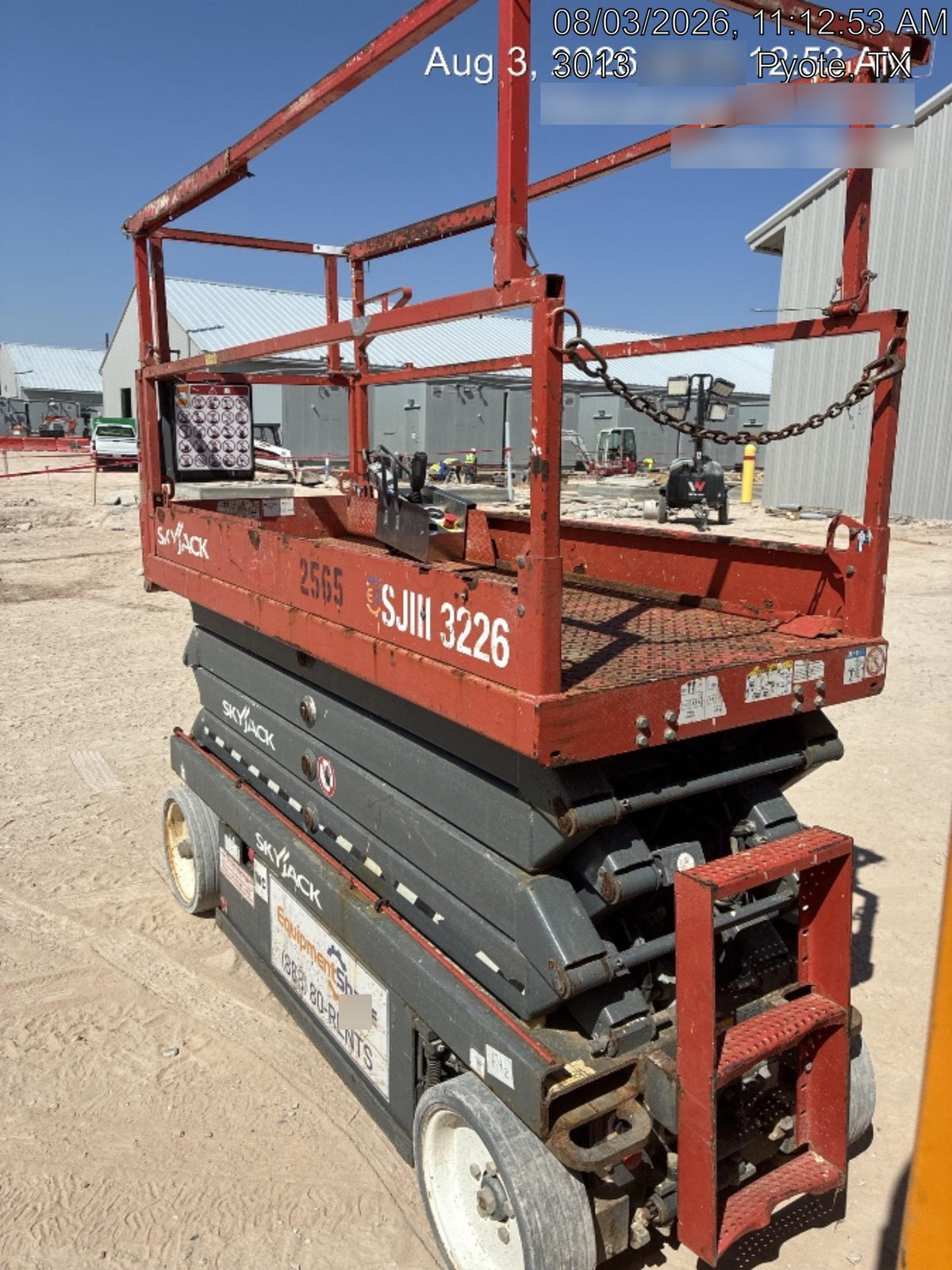 2016 Skyjack SJIII-3226 Standard Options