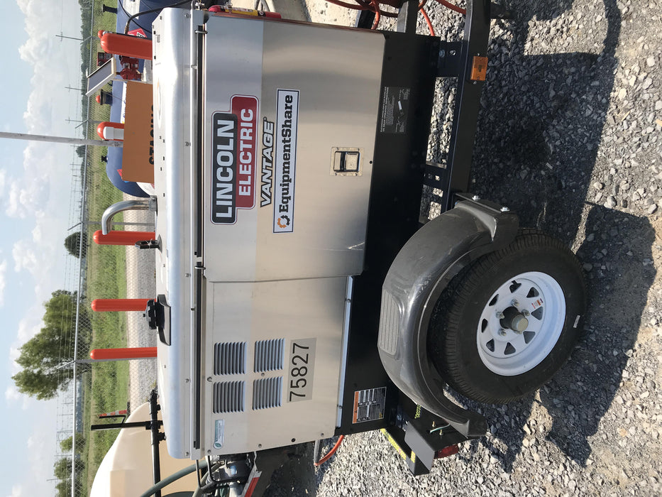 2020 Lincoln Electric Vantage 322 Welder Ready-Pak 3, w/ GPS & Decals (includes trailer, cable rack, fender light kit)