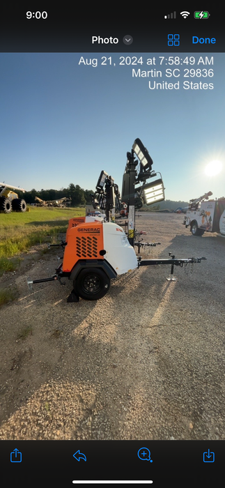 2024 Generac MLT6SKDS-STD4 ELEC WINCH Diesel, Electric Winch Mast, Powerzone Controller, (4) 320W LED Lights, 4kW Generator, 39.9 Gal Fuel Tank, 2" Ball, T3