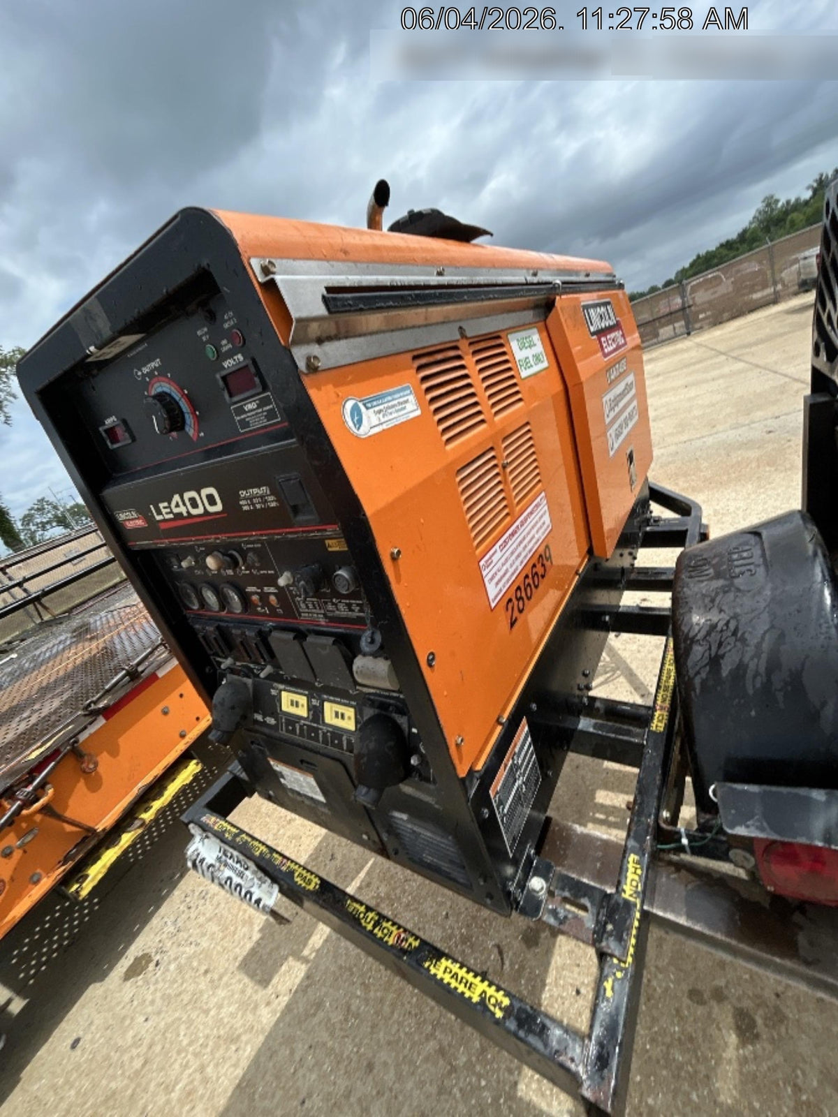 2022 Lincoln Electric LE400 Kubota V1505, Trlr, Cable Rack, Light Kit, ES Decals, T3